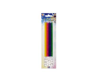 Candeline matite 15 cm - colori assortiti - conf. 12 pezzi - Big Party - 71000 - 8020834170009 - DMwebShop