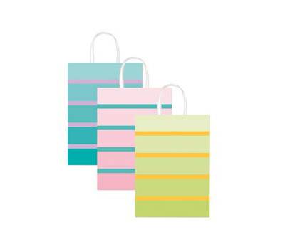 Shopper bicolor - con manici - carta ritorta - 36 x 12 x 41 cm - colori assortiti - conf. 25 pezzi - Rex Sadoch - SDF36BICOL - 8006715205565 - DMwebShop
