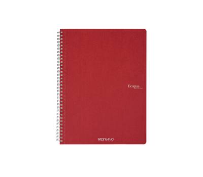 Maxiquaderno EcoQua original - spiralato - A4 - 90 gr - 5 mm - 70 fogli - rosso scuro - conf. 5 pezzi - Fabriano - 19290103 - 8001348215523 - DMwebShop