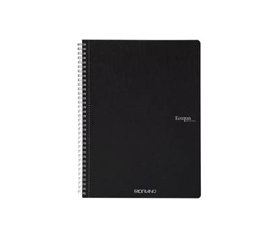 Maxiquaderno EcoQua original - spiralato - A4 - 90 gr - 5 mm - 70 fogli - nero - conf. 5 pezzi - Fabriano - 19290109 - 8001348215585 - DMwebShop