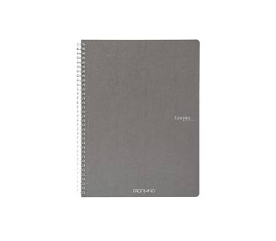 Maxiquaderno EcoQua original - spiralato - A4 - 90 gr - 1 rigo - 70 fogli - antracite - conf. 5 pezzi - Fabriano - 19290201 - 8001348215745 - DMwebShop