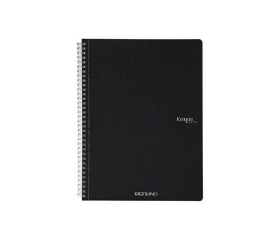 Maxiquaderno EcoQua original - spiralato - A4 - 90 gr - 1 rigo - 70 fogli - nero - conf. 5 pezzi - Fabriano - 19290209 - 8001348215820 - DMwebShop