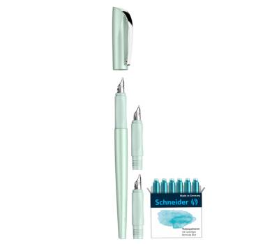 Set penna stilografica Callissima - 3 punte intercambiabili incluse - fusto verde menta - Schneider - P143811 - 4004675148131 - DMwebShop