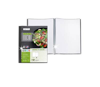 Portamenu' TI - 2 buste personalizzabile - 22 x 30 cm - nero - Sei Rota - 56700210 - 8004972030180 - DMwebShop