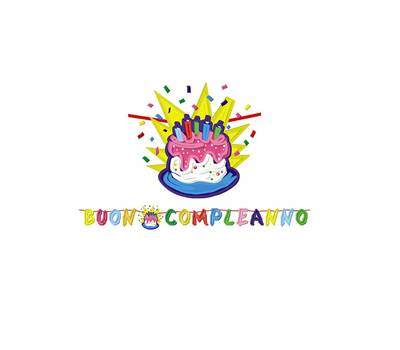 Festone Buon compleannoTorta - in cartoncino - 6 mt - Big Party - 13393 - 8020834133936 - DMwebShop
