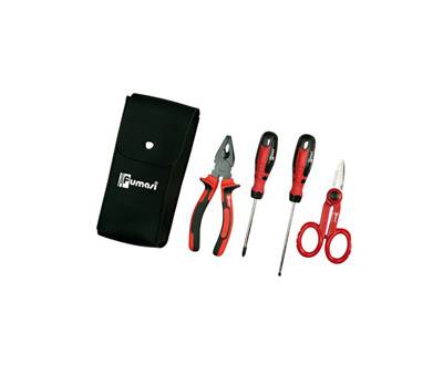 Trousse 4 utensili - per elettricista - similpelle - Melchioni Family - 495110920 - 8033116532730 - DMwebShop