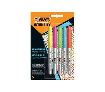 Marcatore Intensity Rainbow - indelebile - punta tonda - colori assortiti - conf. 5 pezzi - Bic - 503927 - 3086123545557 - DMwebShop
