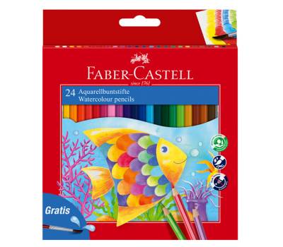 Acquerellabili Red pastelli colorati mina diametro 3,3 mm colori assortiti astuccio 24 pastelli colorati Faber Castell 114425 - 26532