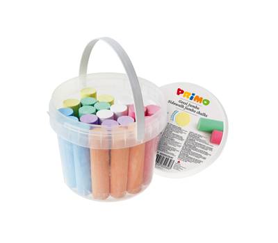 Gessi Jumbo diametro 18 x 80 mm colori assortiti secchiello 22 pezzi Primo 0032GC22JC - 26545