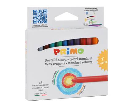 Pastelli a cera diametro 9 mm x 85 mm Primo 0501PC12E - 26498
