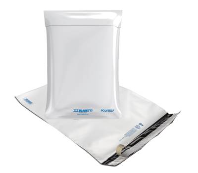 Sacchetto Polyself per corrieri A5,17 x 22,5 cm PE bianco grigio - 26822