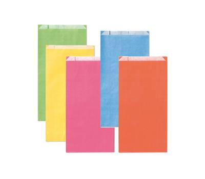 Sacchetto a soffietto 8 x 16 x 2,5 cm colori chiari assortiti - 26660