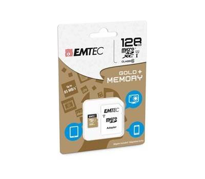 Micro SDXC Class 10 Gold con Adattatore 128GB - 3484