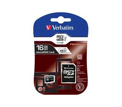 Micro SDHC Classe 10 fino a 45mb/sec - 16 Gb - Verbatim - 44082 - 23942440826 - DMwebShop