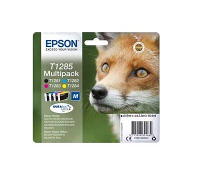 Multipack Cartuccia ink - C-M-Y-K - T1285 - C-M-Y - 3,5 ml cad - K 5,9 ml - Epson - C13T12854012 - 8715946624662 - DMwebShop