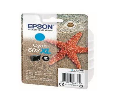 Cartuccia originale inchiostro - ciano - Epson 603XL - 350 pagine - C13T03A24010 - 8715946666372 - DMwebShop