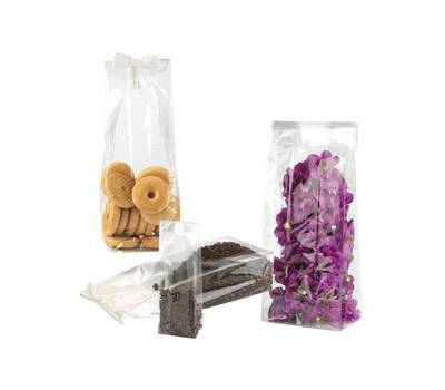 Buste Crystal con fondo quadro 14 x 34,8 cm 40 micron trasparenti - 9069