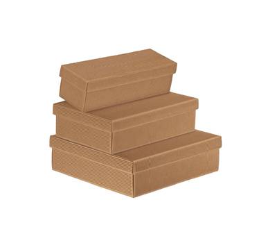 Scatola in cartone Onda avana con coperchio orizzontale 34 x 18,5 x 9,5 cm - 9219 Scatola in cartone Onda avana con coperchio orizzontale 34 x 18,5 x 9,5 cm - 9219