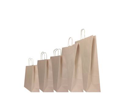 Shopper Twisted maniglie cordino 26 x 11 x 34,5 cm carta kraft sabbia Mainetti Bags - 7995