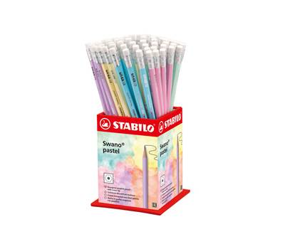 Matita Swano Pastel - grafite - HB - colori assortiti - expo 72 pezzi - Stabilo - 4908/72-HB - 4006381553681 - DMwebShop
