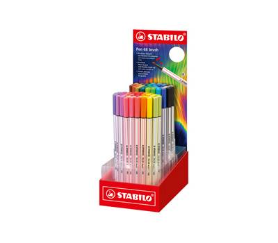 Pennarello 68 Brush Arty - colori assortiti - expo 80 pezzi - Stabilo - 568/80-02 - 4006381578097 - DMwebShop