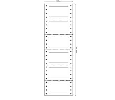 Etichette adesive a modulo continuo TT956 - carta - corsia singola - permanenti - 64 x 34 mm - 6 etichette per foglio - 200 fogli - bianco - X200TT956 - 8007047009456 - DMwebShop