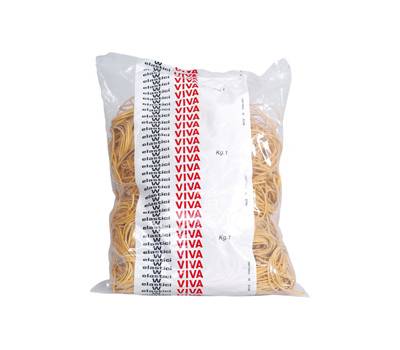 Elastici ad anello diametro 7 cm 1 kg gomma giallo Viva E070 - 16122