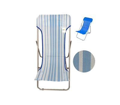 Sdraio Beach pieghevole 70 x 72 x 45 cm acciaio verniciato texilene - 14659