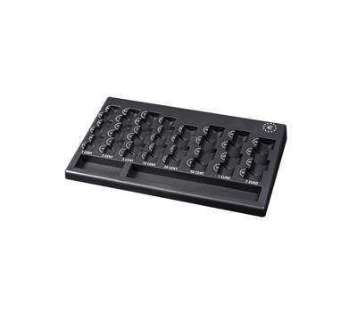 Vassoio portamonete Euro PP riciclata 310 x 185 x 30 mm nero - 16411