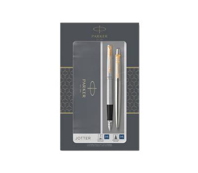 Gift Set DUO - Jotter stainless steel GT sfera + stilografica - punta media - Parker - 2093257 - 3026980932572 - DMwebShop