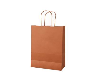 Shopper Twisted carta kraft - 26 x 11 x 34,5 cm - terracotta - conf. 25 pezzi - Mainetti Bags - 091513 - 8029307091513 - DMwebShop