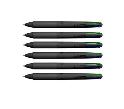 Astuccio penne a sfera All Black - punta 1 mm - 4 colori - conf. 6 pezzi - Osama - OW 84005713 - 8059484005713 - DMwebShop