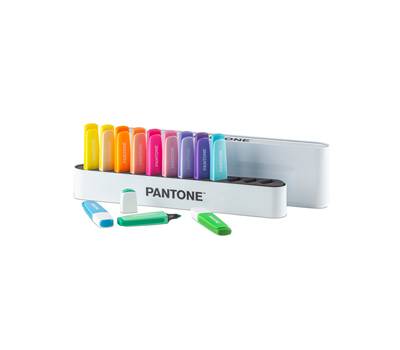 Desk set evidenziatori - punta a scalpello - colori assortiti - conf. 12 pezzi - Pantone - PT 84010410 - 8059484010410 - DMwebShop