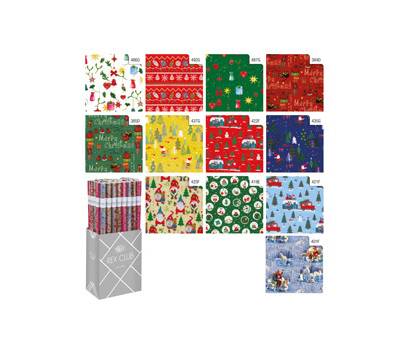 Rotolo Carta Regalo - 2 x 0,70 mt - Fantasie Assortite Natale - conf. 50 pezzi - Rex Sadoch - GR3J1NAT - 8006715005356 - DMwebShop