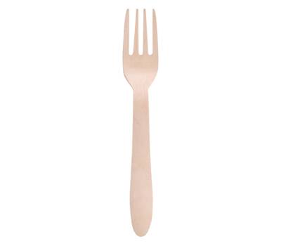 Forchetta monouso in legno - 16,5 cm - conf. 100 pezzi - Signor Bio - WCF100BIO100C - 8055715783603 - DMwebShop