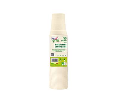 Bicchieri biodegradabili Mater-Bi - 200 ml - avorio - conf. 50 pezzi - Dopla - 48026 - 8005090020268 - DMwebShop