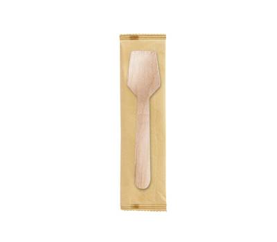 Palettina gelato monouso in legno - imbustata singolarmente - 9,6 cm - conf. 2000 pezzi - Signor Bio - WCS017BIO2000B - DMwebShop