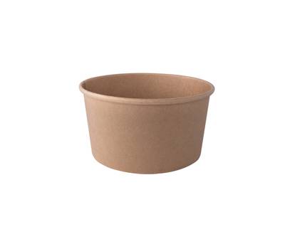 Insalatiera tonda monouso - 1000 ml - cartoncino - avana - conf. 50 pezzi - Signor Bio - PBC003BIO50C - DMwebShop