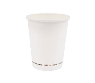 Bicchiere in carta - 250 ml - bianco - conf. 50 pezzi - Signor Bio - PGC003BIO50C - 8055715782668 - DMwebShop