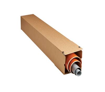 Scatola a tubo Square Box chiusura strip - 10,5 x 10,5 x 61 cm - avana - conf. 10 pezzi - Bong Packaging - 311600110 - 4250414139322 - DMwebShop