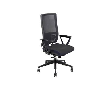 Seduta operativa Nereide NDAE - con braccioli fissi - nero - Unisit - NDAE/BRP/IN - DMwebShop