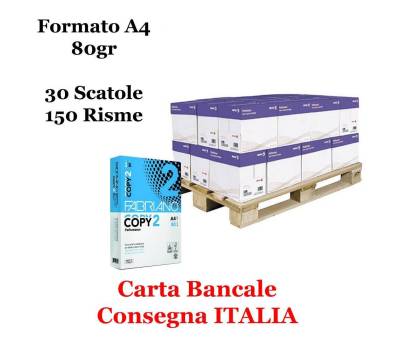 Carta Copy2 - A4 - 80 gr - 500 fogli (bancale da 150 risme) Fabriano Performance A4-bancale150r - 8001348103004 - DMwebShop