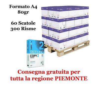 Carta Copy2 - A4 - 80 gr - 500 fogli (bancale da 300 risme Piemonte) Fabriano Performance A4-bancale300r - 8001348103004 - DMwebShop