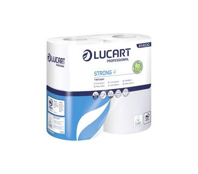 Carta igienica Strong 4 - 2 veli 496 strappi bianco pacco 4 rotoli - 27224