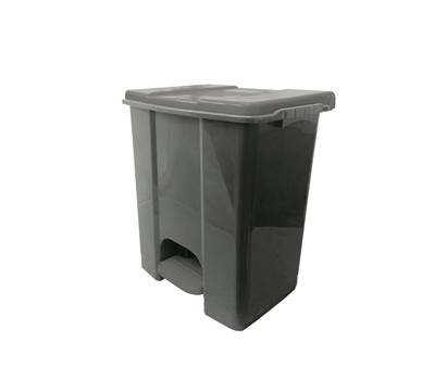 Contenitore mobile Ecoconti a pedale 60 lt plastica riciclata grigio - 27491