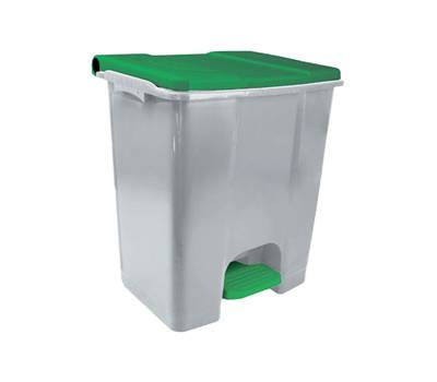 Contenitore mobile Ecoconti a pedale 60 lt plastica riciclata grigio verde Medial 912678 - 27497