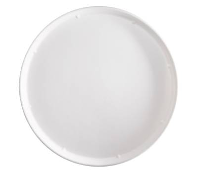 Piatto piano monouso per pizza rotondo diametro 32 - 5 cm canna da zucchero bianco Signor Bio BPC007BIO50B - 27213