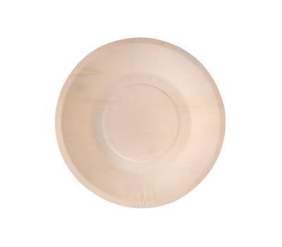 Piatto piano monouso rotondo diametro 21 - 5 cm legno colore naturale Signor Bio WPC001BIO50B - 27210