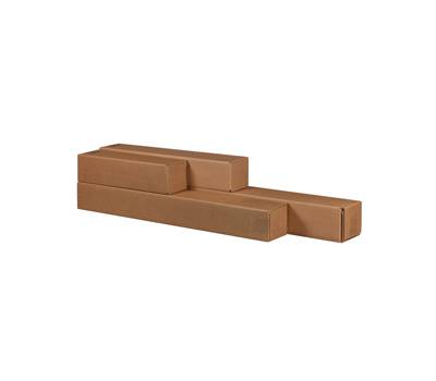 Scatola a tubo Square Box chiusura a nastro 10,5 x 10,5 x 63 cm avana - 27412