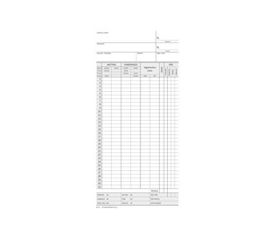 Scheda orologio presenze controllo mensile cartoncino da 275 gr - DU158000000,23036